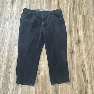 Peter Christian Men's Vintage Pleated Corduroy Pants‎ Black Pockets Size 42x23